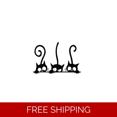 3 cats peeking Die Cut Vinyl Decal sticker 3 cats peeking Die Cut Vinyl Decal sticker